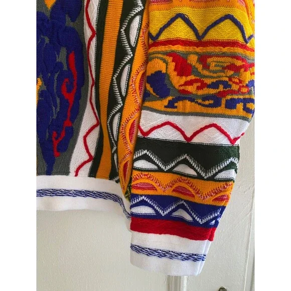 Notorious Coogi Style Sweater 90s Hip Hop Fashion BIG Costume Biggie Smalls 3D - Picture 6 of 13